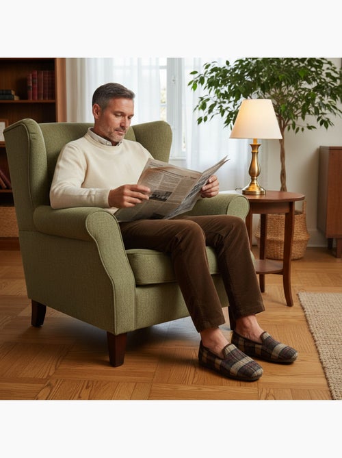 Zapatillas de casa hombre ozabi charentaises cuadros escoceses - Kiabi