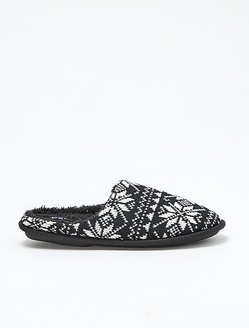 Zapatillas de casa jacquard de punto navideñas