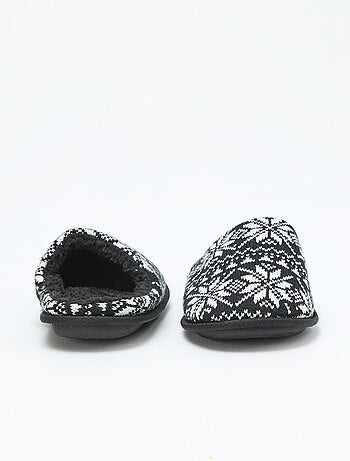 Zapatillas de casa jacquard de punto navideñas