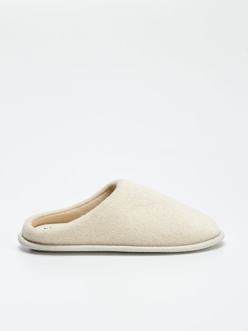 Zapatillas de casa lisas BEIGE - Kiabi
