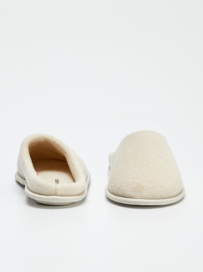 Zapatillas de casa lisas BEIGE - Kiabi