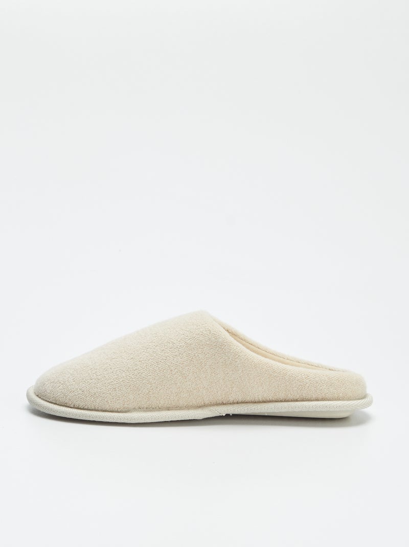 Zapatillas de casa lisas BEIGE - Kiabi