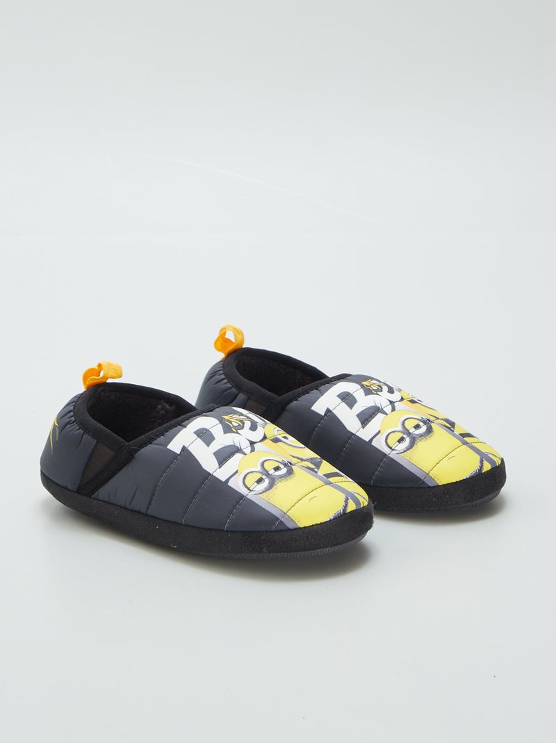 Zapatillas de casa lisas NEGRO - Kiabi