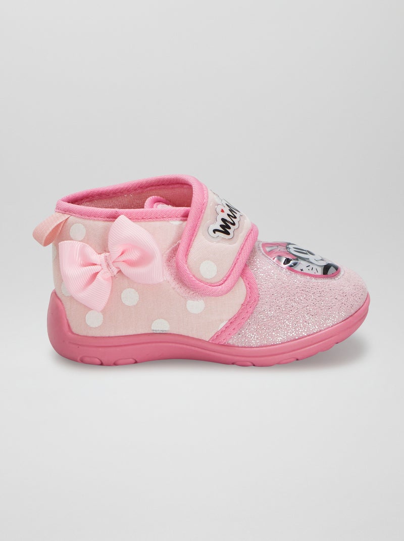 Zapatillas de casa 'Minnie' con velcro ROSA - Kiabi