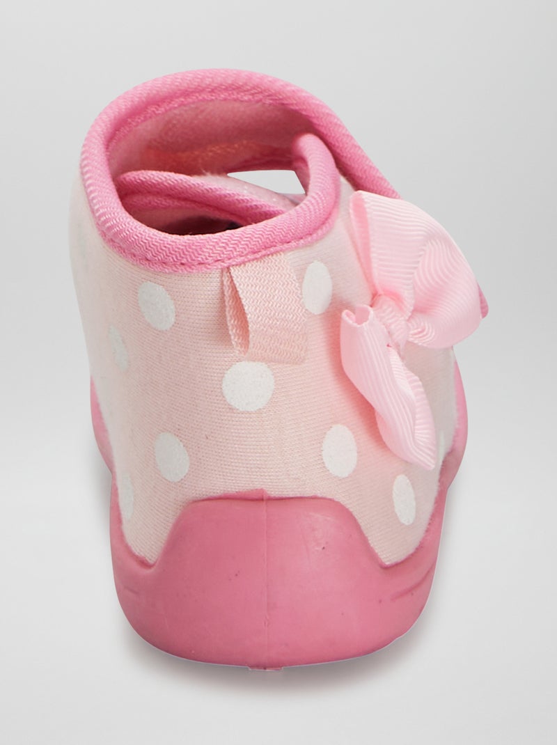 Zapatillas de casa 'Minnie' con velcro ROSA - Kiabi
