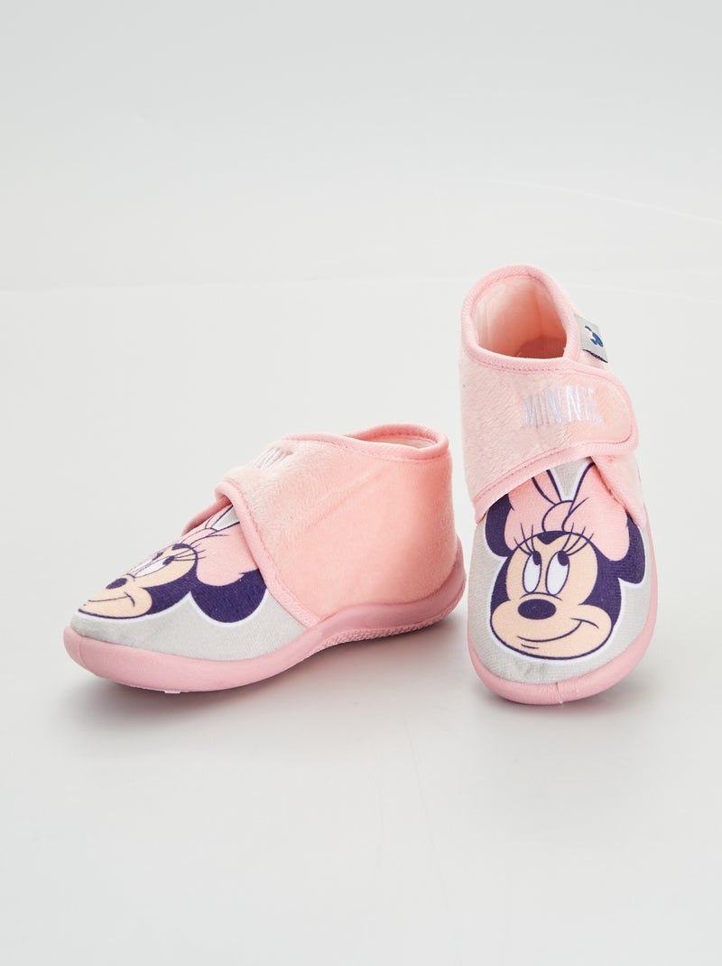 Zapatillas de casa 'Minnie' de terciopelo ROSA Kiabi