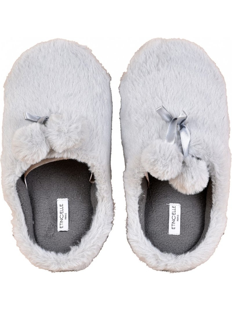 Zapatillas de casa mujer comodidad y calidad superior Gris - Kiabi
