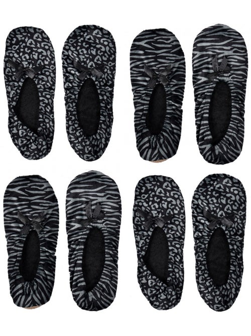 Zapatillas de casa mujer INFINITIF Confort Pack de 4 - Kiabi Zapatillas de casa mujer INFINITIF Confort Pack de 4 - Kiabi