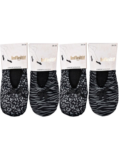 Zapatillas de casa mujer INFINITIF Confort Pack de 4 - Kiabi Zapatillas de casa mujer INFINITIF Confort Pack de 4 - Kiabi
