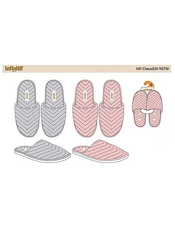 Zapatillas de casa mujer INFINITIF Pack de 2