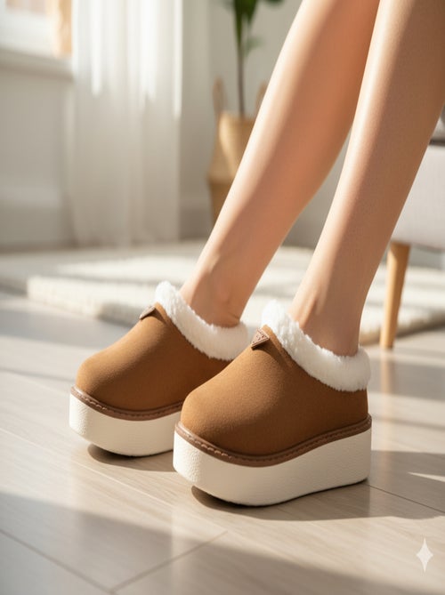 Zapatillas de casa mujer invierno estilo nórdico ND10882 - Kiabi Zapatillas de casa mujer invierno estilo nórdico ND10882 - Kiabi