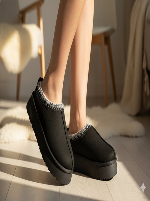 Zapatillas de casa mujer invierno mule estilo escandinavo MD9769 - Kiabi Zapatillas de casa mujer invierno mule estilo escandinavo MD9769 - Kiabi