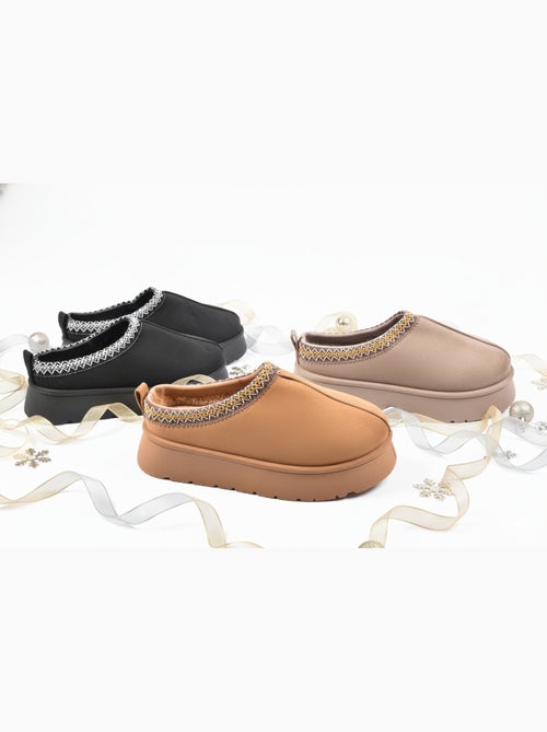 Zapatillas de casa mujer invierno mule estilo escandinavo MD9769 - Kiabi Zapatillas de casa mujer invierno mule estilo escandinavo MD9769 - Kiabi
