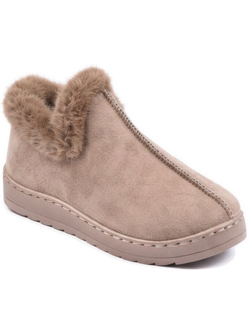 Zapatillas de casa mujer invierno nórdicas, altas tobillo, suela antideslizante - Kiabi