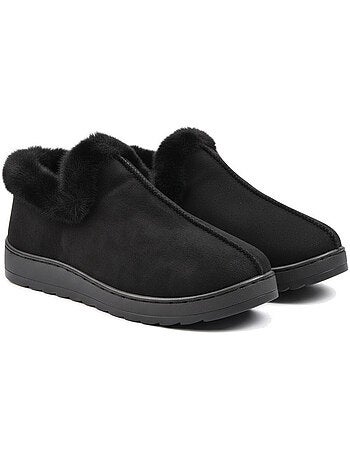 Zapatillas de casa mujer invierno nórdicas, altas tobillo, suela antideslizante