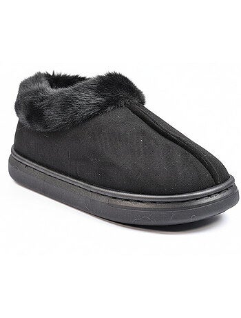 Zapatillas de casa mujer ozabi cerradas, ante sintético, cuello peluche