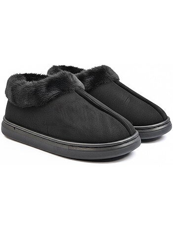 Zapatillas de casa mujer ozabi cerradas, ante sintético, cuello peluche