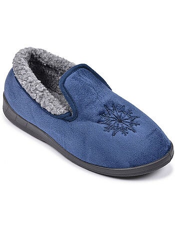 Zapatillas de casa mujer terciopelo Charentaises antideslizantes OZABI