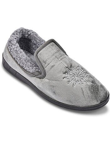 Zapatillas de casa mujer terciopelo Charentaises antideslizantes OZABI