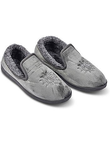 Zapatillas de casa mujer terciopelo Charentaises antideslizantes OZABI