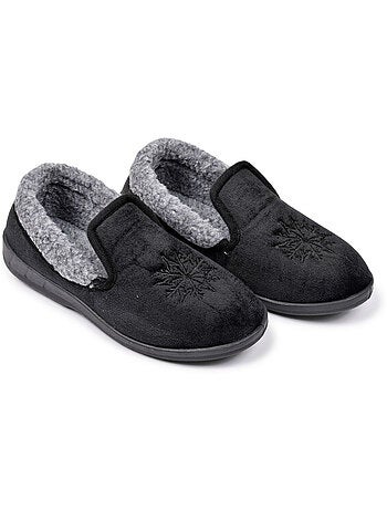 Zapatillas de casa mujer terciopelo Charentaises antideslizantes OZABI
