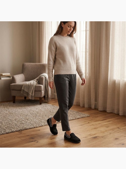 Zapatillas de casa mujer terciopelo Charentaises antideslizantes OZABI - Kiabi Zapatillas de casa mujer terciopelo Charentaises antideslizantes OZABI - Kiabi