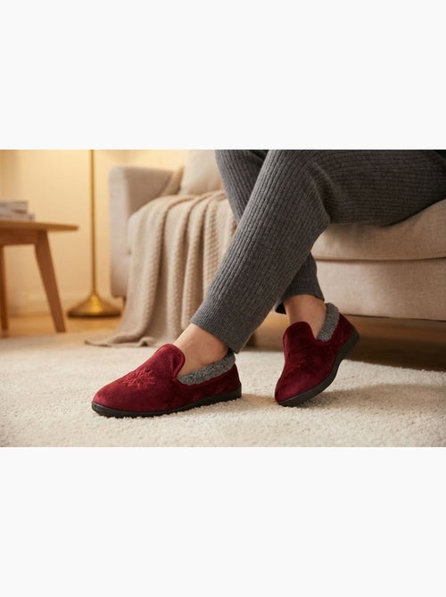 Zapatillas de casa mujer terciopelo Charentaises antideslizantes OZABI - Kiabi Zapatillas de casa mujer terciopelo Charentaises antideslizantes OZABI - Kiabi