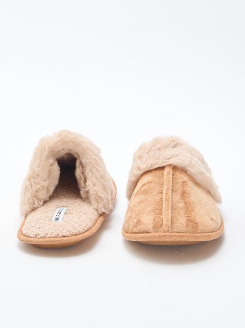 Zapatillas de casa mules de pelo sintético - Kiabi