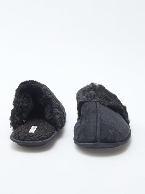 Zapatillas de casa mules de pelo sintético - Kiabi