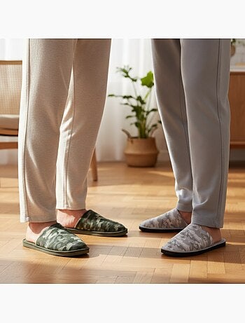 Zapatillas de casa mules hombre KAPPA acolchadas logo Omini pack 2 pares