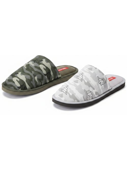 Zapatillas de casa mules hombre KAPPA acolchadas logo Omini pack 2 pares - Kiabi Zapatillas de casa mules hombre KAPPA acolchadas logo Omini pack 2 pares - Kiabi
