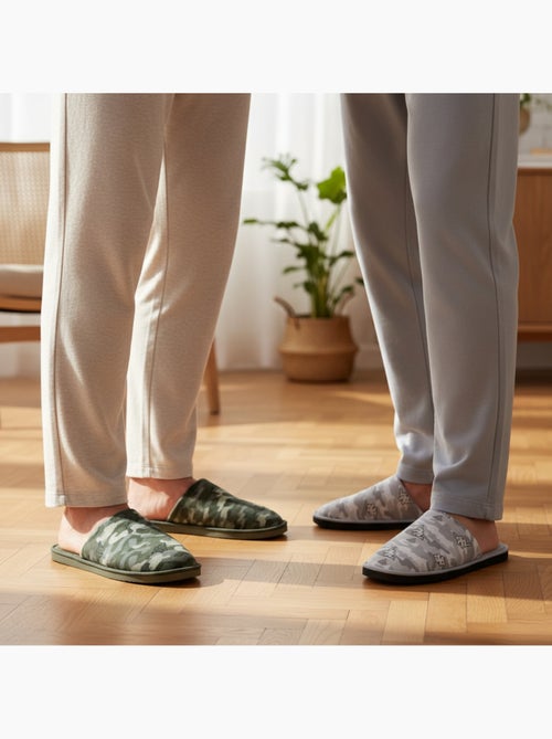 Zapatillas de casa mules hombre KAPPA acolchadas logo Omini pack 2 pares - Kiabi Zapatillas de casa mules hombre KAPPA acolchadas logo Omini pack 2 pares - Kiabi