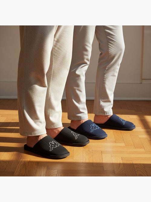 Zapatillas de casa mules hombre KAPPA acolchadas logo Omini pack 2 pares - Kiabi Zapatillas de casa mules hombre KAPPA acolchadas logo Omini pack 2 pares - Kiabi