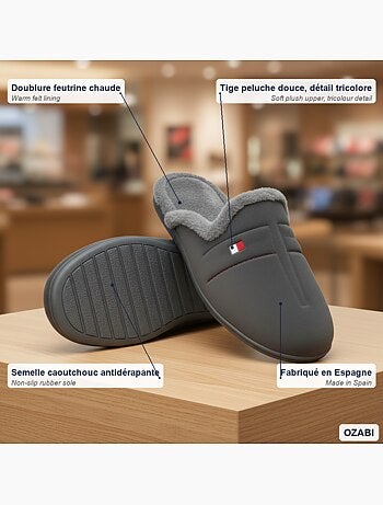 Zapatillas de casa mules hombre ozabi motivos fantasía fabricadas españa