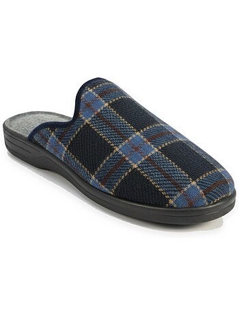 Zapatillas de casa mules hombre tige jacquard escocés ozabi