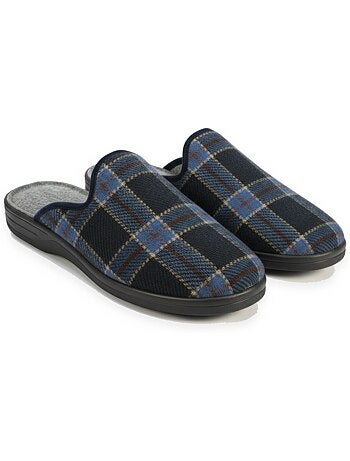 Zapatillas de casa mules hombre tige jacquard escocés ozabi