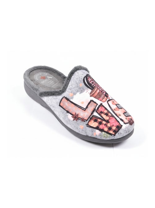 Zapatillas de casa Mules mujer PHOTOPRINT - Kiabi Zapatillas de casa Mules mujer PHOTOPRINT - Kiabi