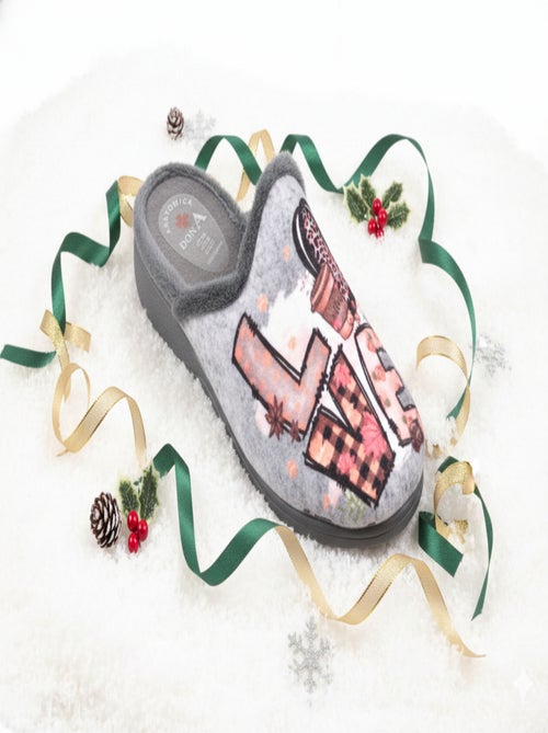 Zapatillas de casa Mules mujer PHOTOPRINT - Kiabi Zapatillas de casa Mules mujer PHOTOPRINT - Kiabi