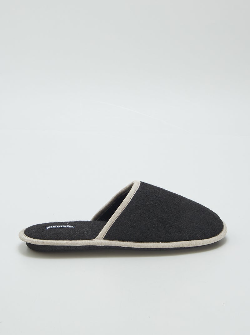 Zapatillas de casa mules negro - Kiabi