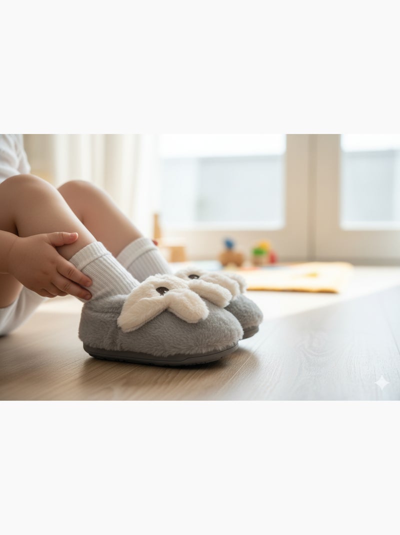 Zapatillas de casa niño animales 3D ultra suaves MB732831 Gris - Kiabi
