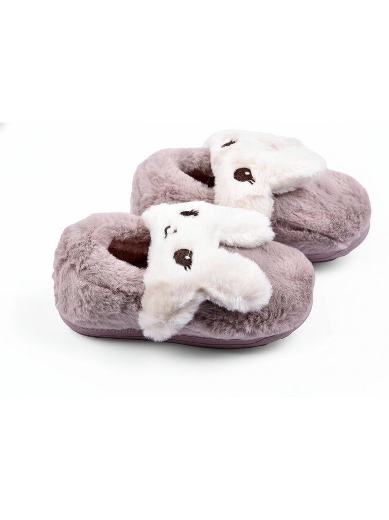 Zapatillas de casa niño animales 3D ultra suaves MB732831 Violeta - Kiabi