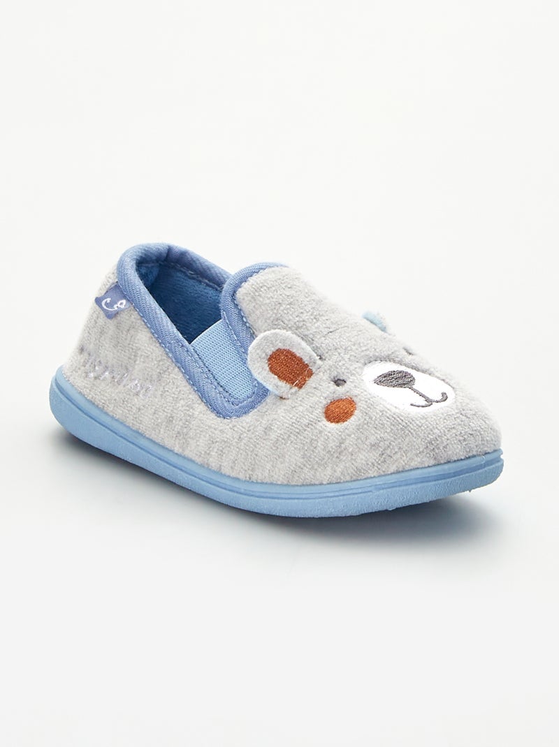 Zapatillas de casa 'oso' AZUL - Kiabi