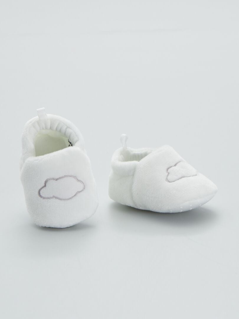 Zapatillas de para bebé con bordado - nube - crudo - Kiabi - 2.00€