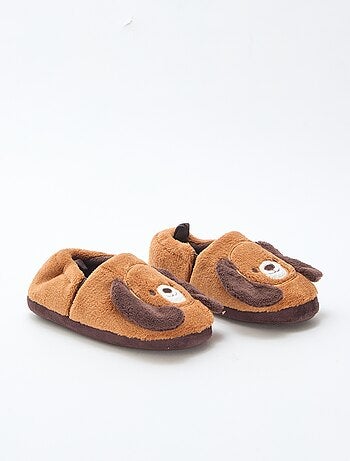 Zapatillas de casa 'perros' con adorno en relieve