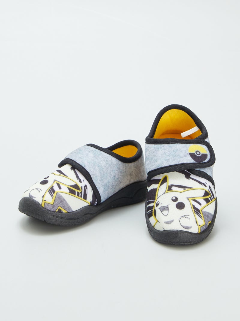 Zapatillas de casa 'Pikachu' 'Pokémon' con velcro GRIS - Kiabi