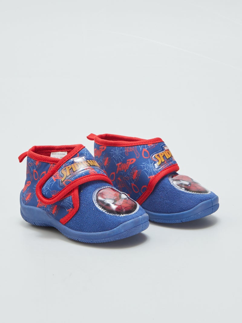 Zapatillas de casa 'Spiderman' velcro azul - Kiabi