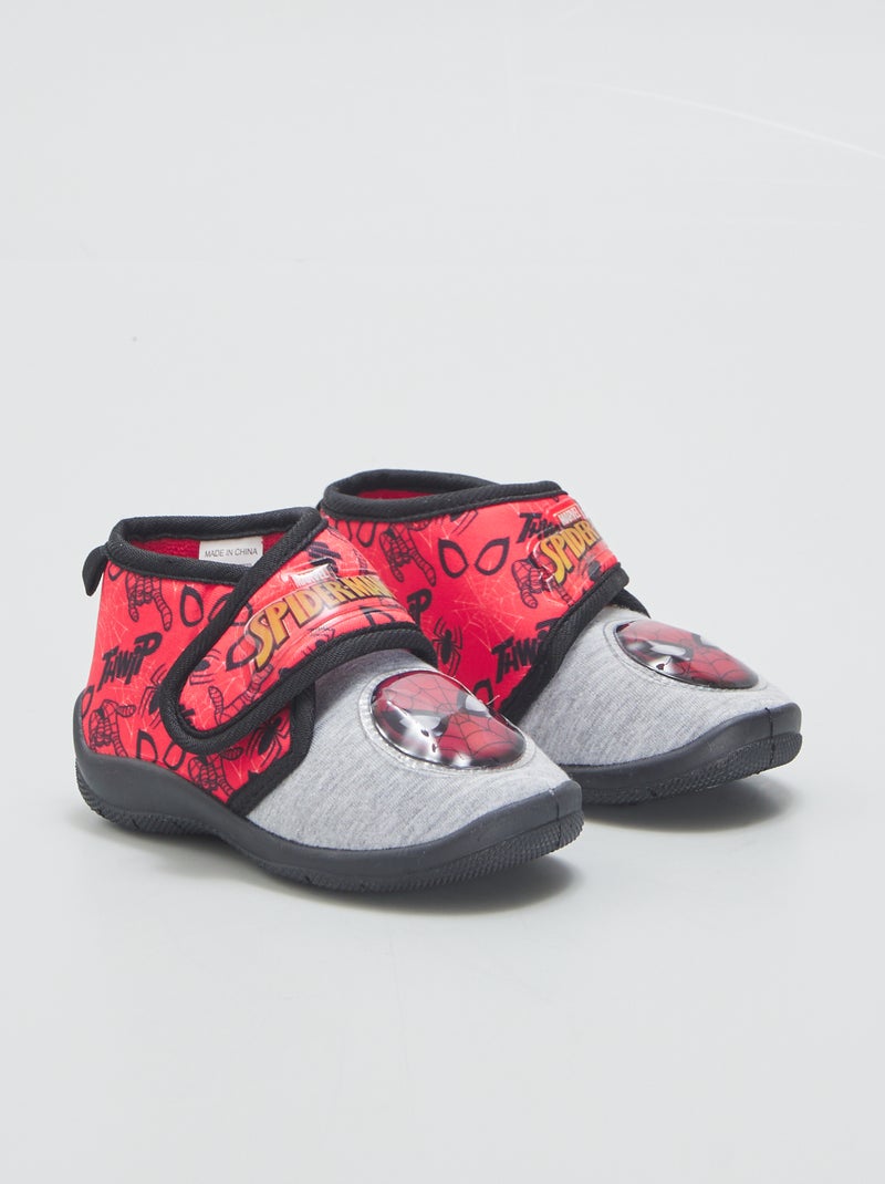 Zapatillas de casa 'Spiderman' velcro ROJO - Kiabi
