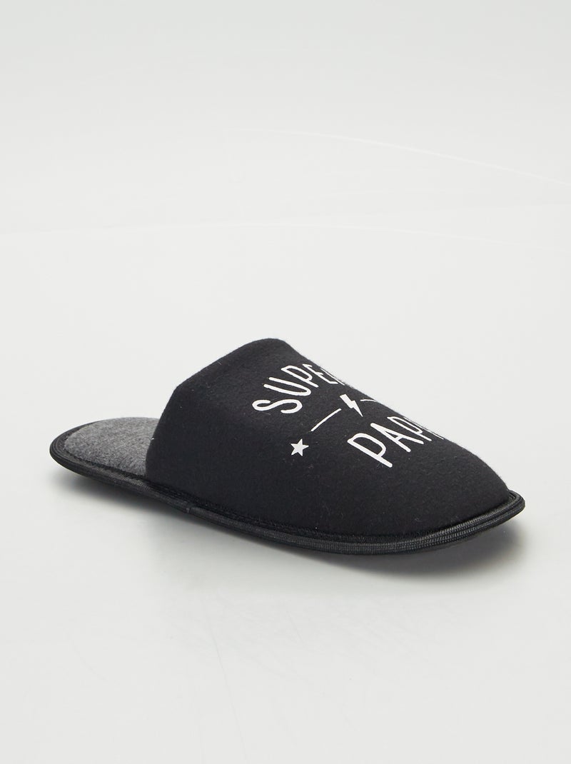 Zapatillas de casa 'Superpapá' NEGRO - Kiabi