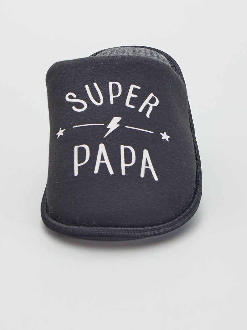 Zapatillas de casa 'Superpapá' negro - Kiabi