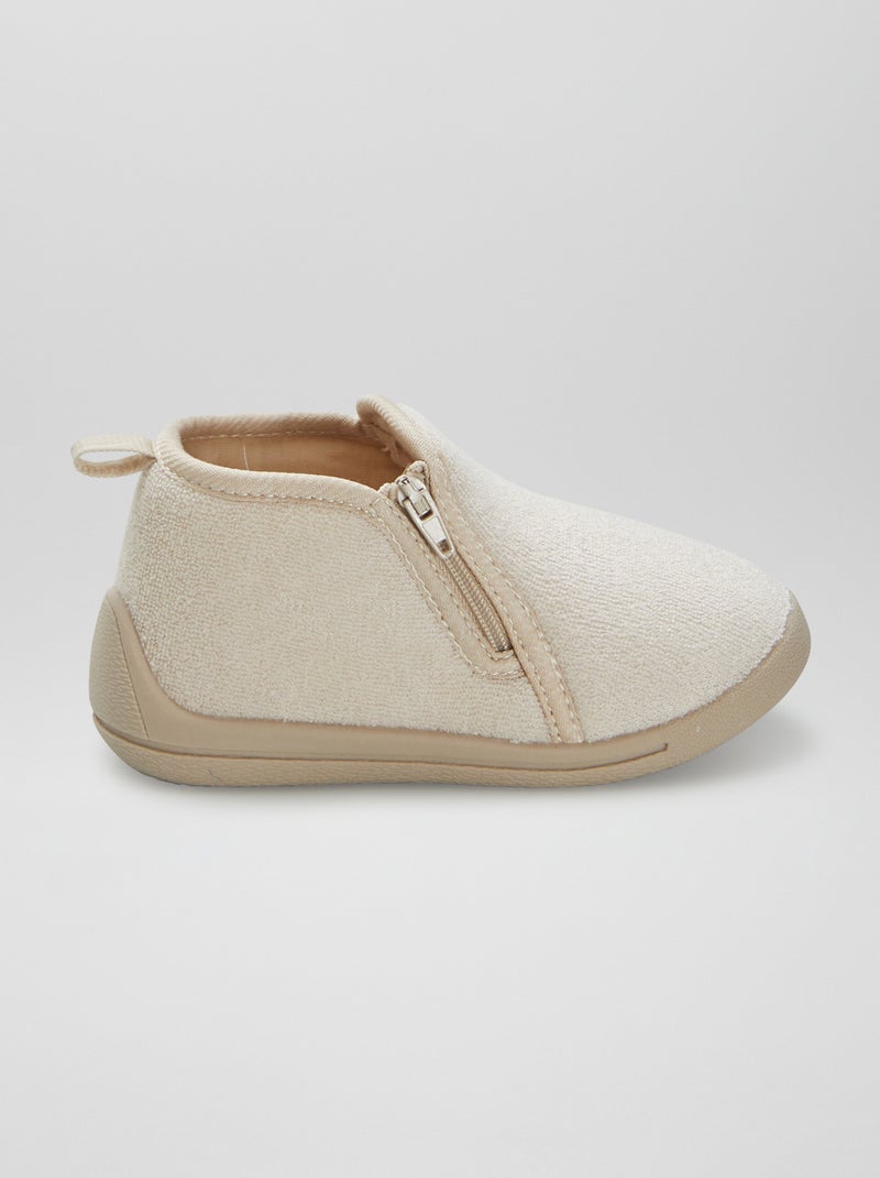 Zapatillas de casa tipo bota BEIGE - Kiabi